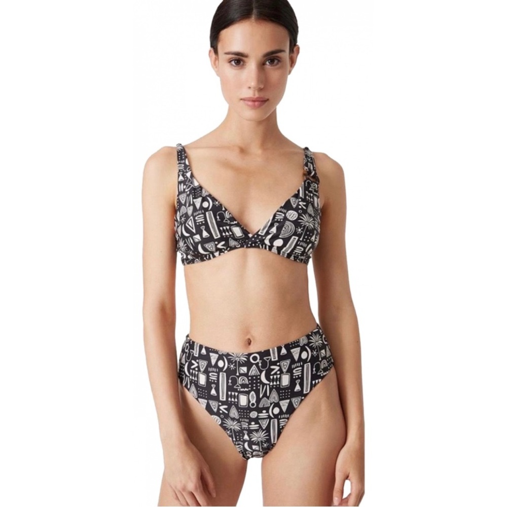 Onia High Waist Tribal Geo Bikini Bottom